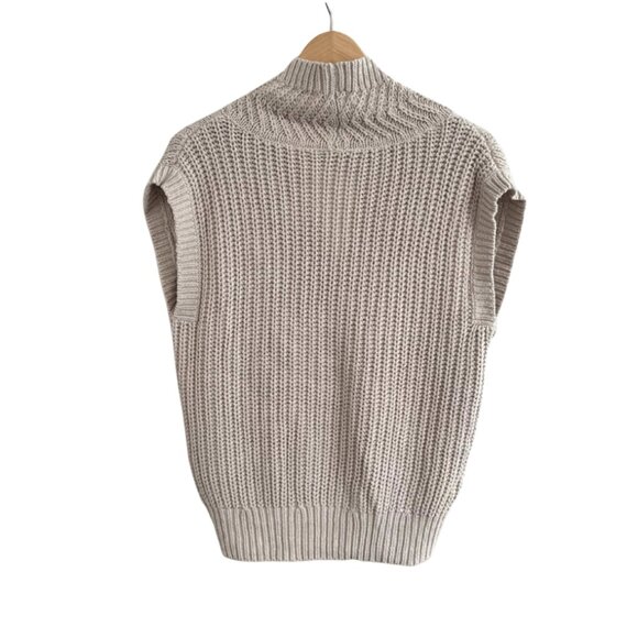 Reiss Cable Knit Sweater Vest in Natural, Size XS - Picture 3 of 10